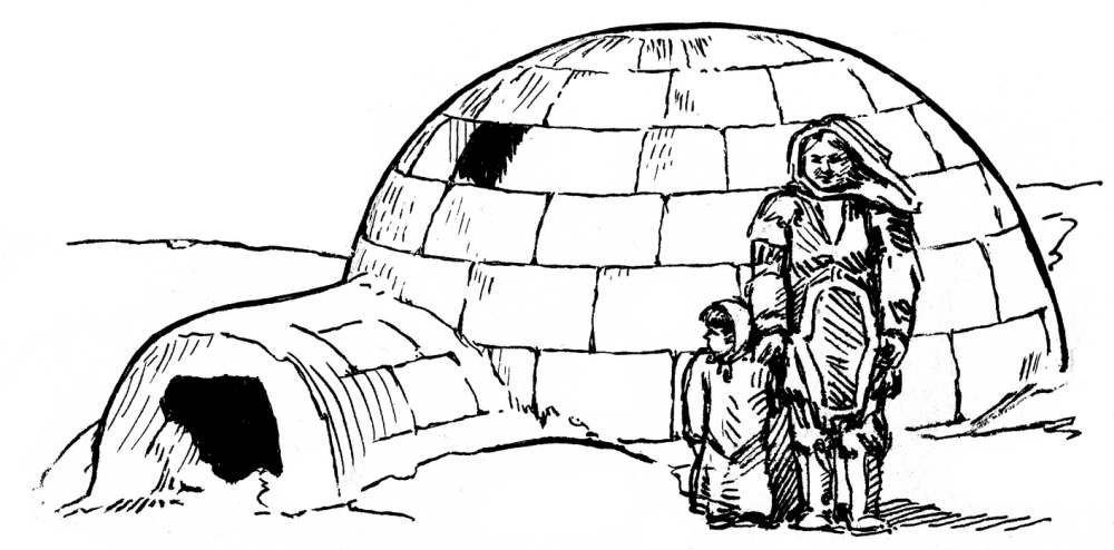An illustration of an igloo