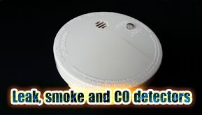 Leak, smoke and CO detectors
