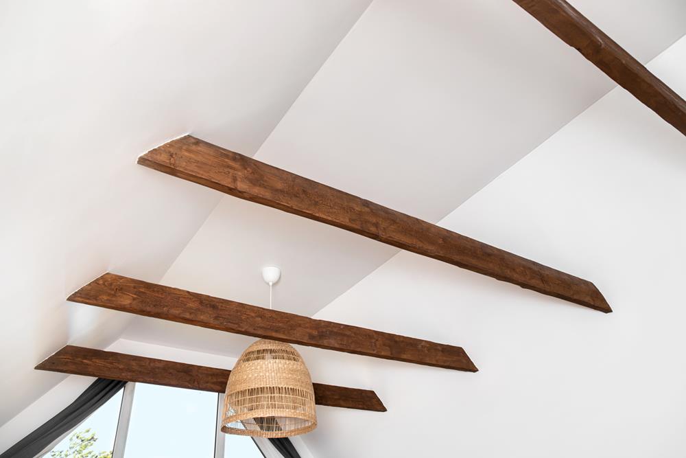 Decorative wooden ceiling beams