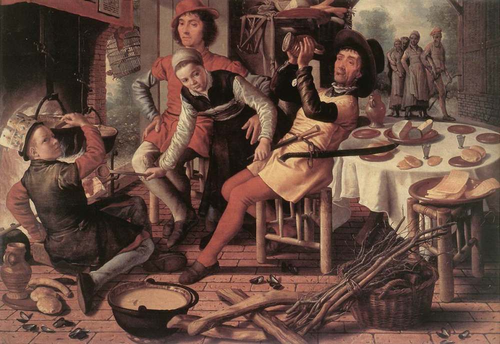 "Peasants by the Hearth" (1560) by Pieter Aertsen