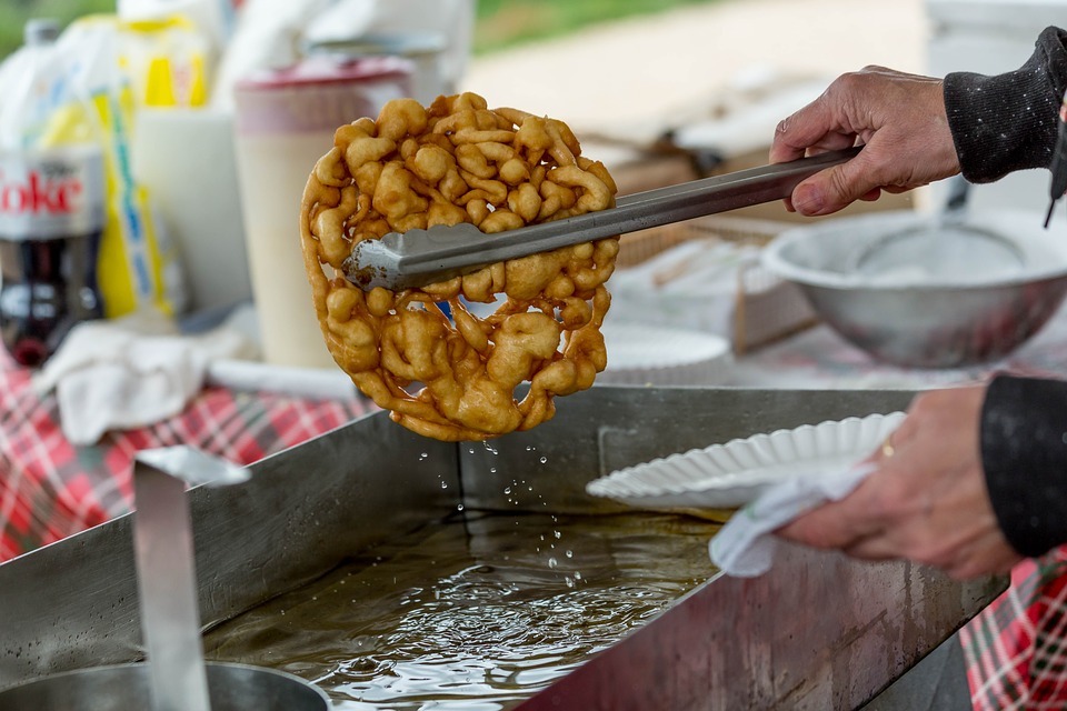 greasy funnel cake