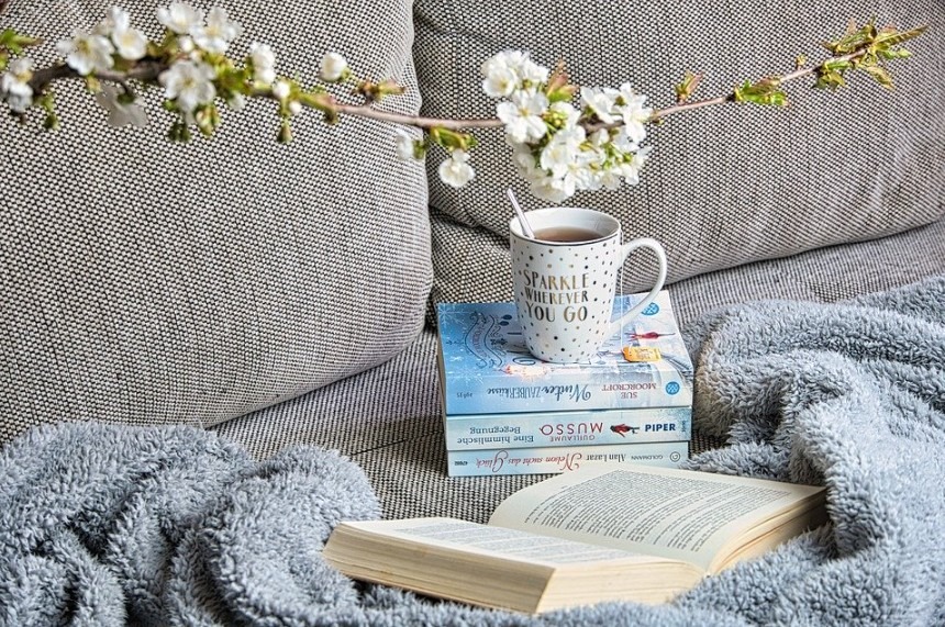 books and a cup of tea