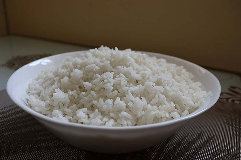 Bowl of cooked rice