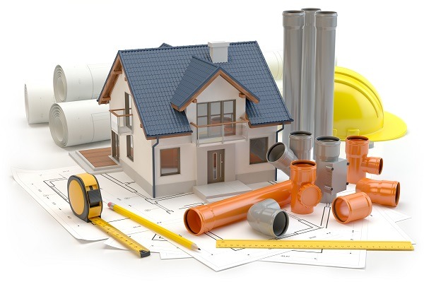 House, plans and elements for sewer system