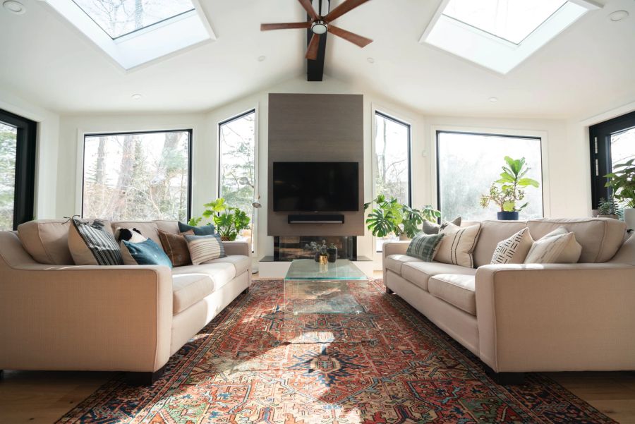 Persian rug in the living room