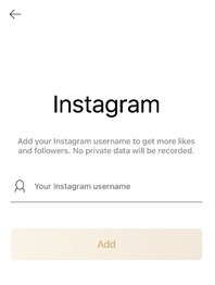 Input your Instagram username