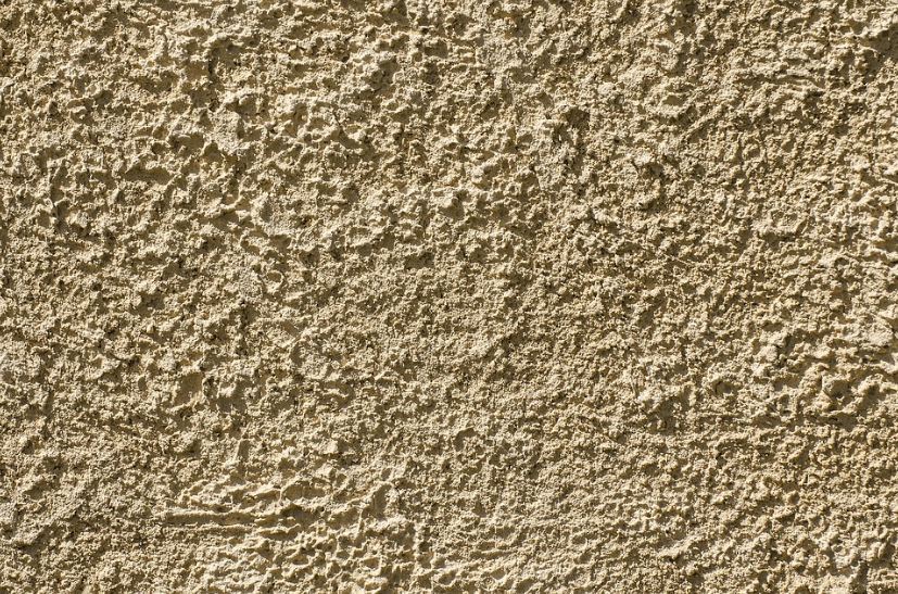 A stucco finish on cement