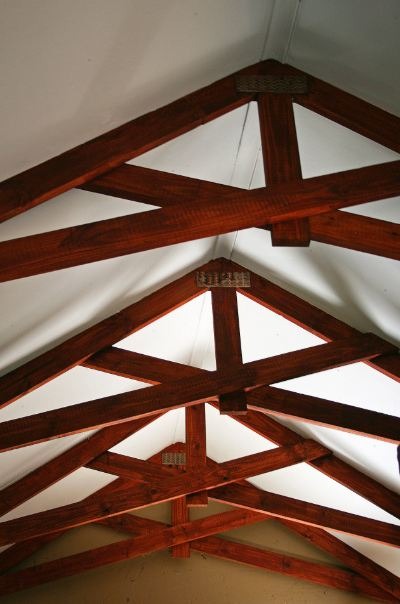 Interior trusses of a roof