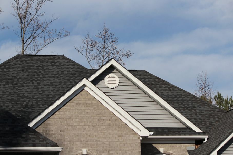 Roof with shingles