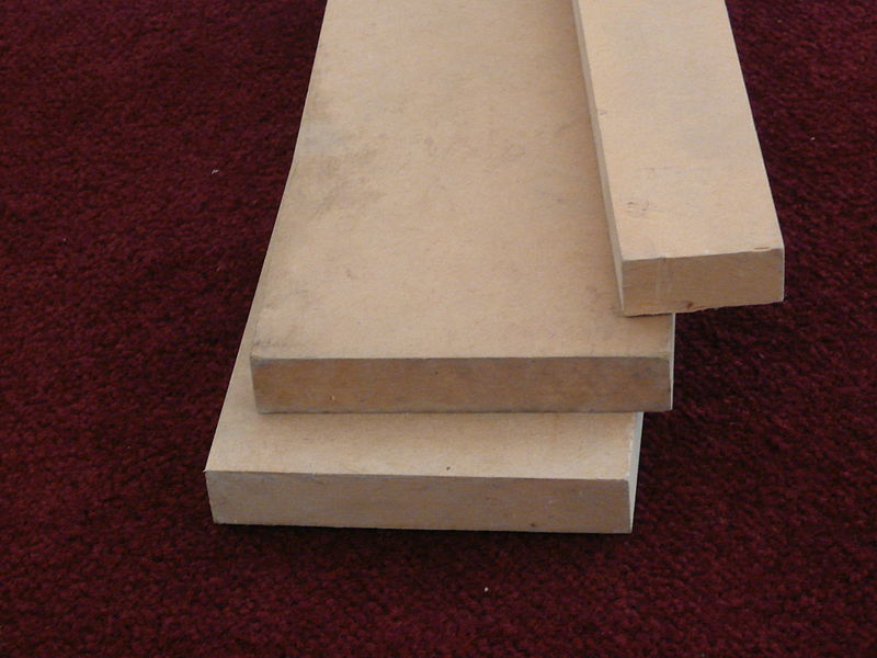 a stack of MDF panels
