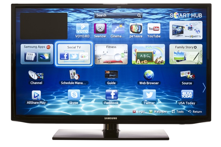 Smart TV with Samsung Apps and Web Browser