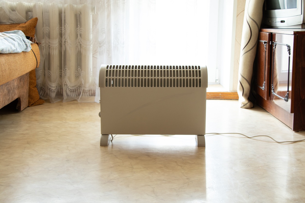 a heater inside a room