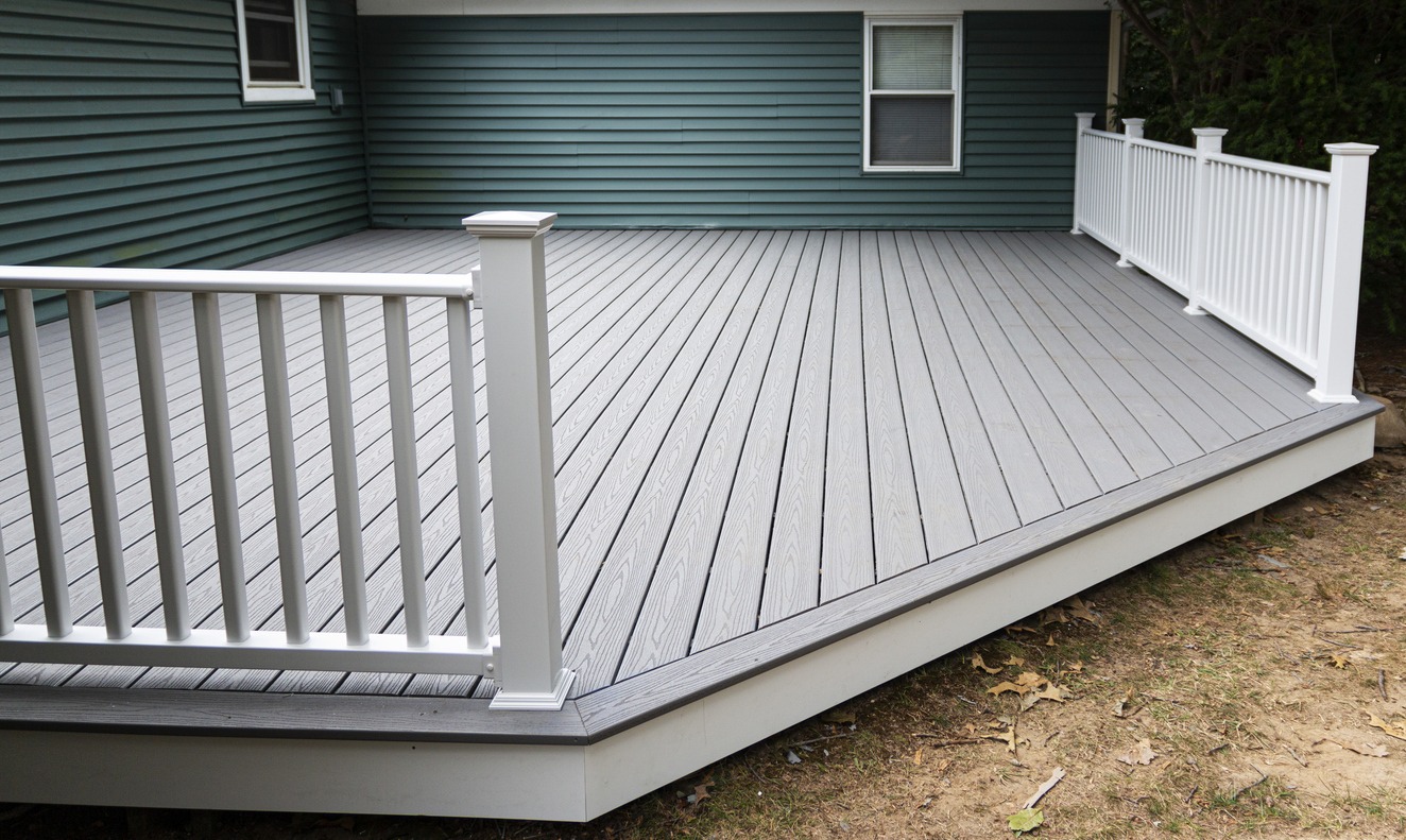 a deck made of plastic material