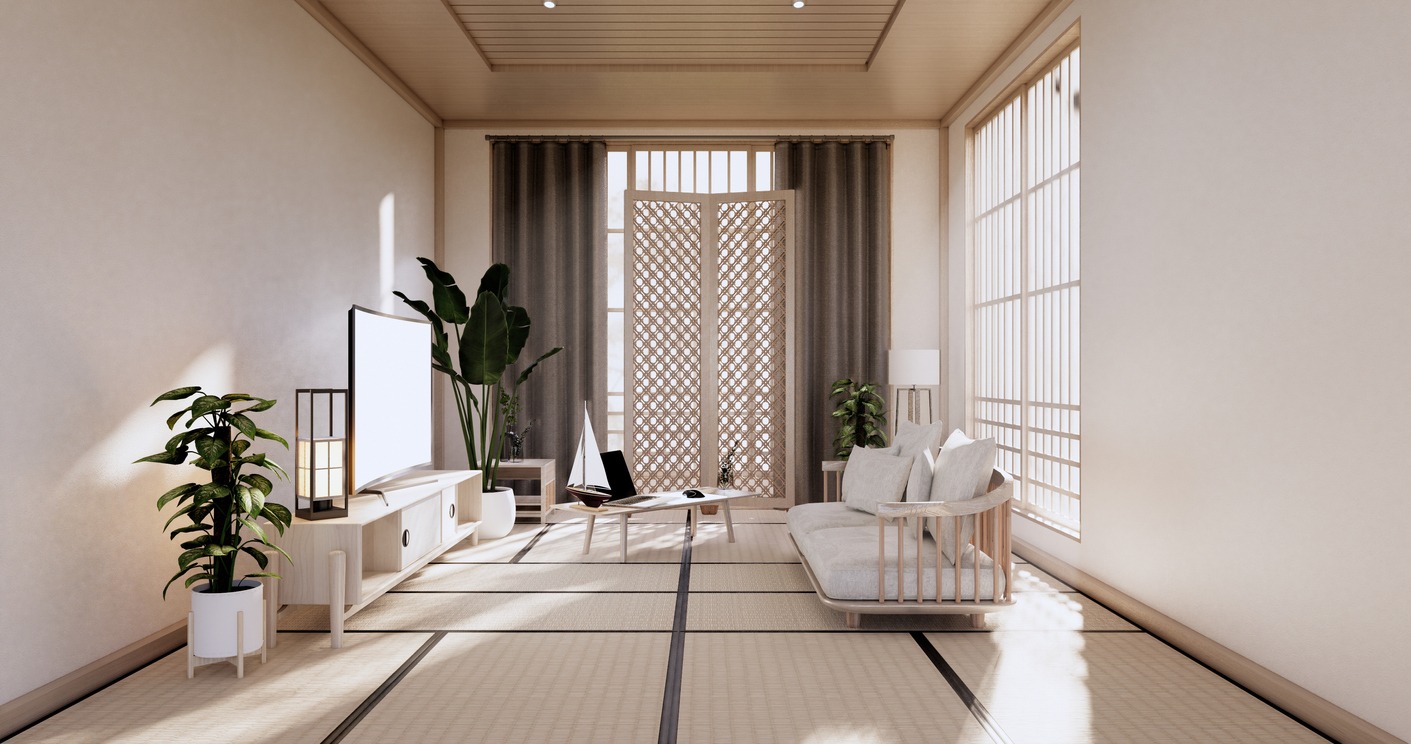 a minimalist Japanese interior