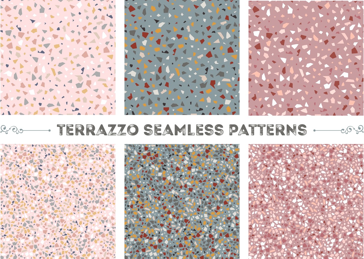 an illustration of terrazzo seamless patterns
