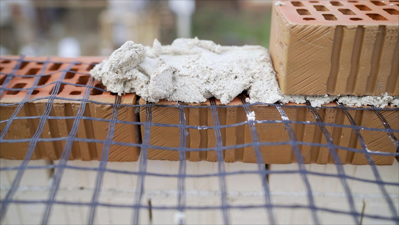 brick mesh during construction