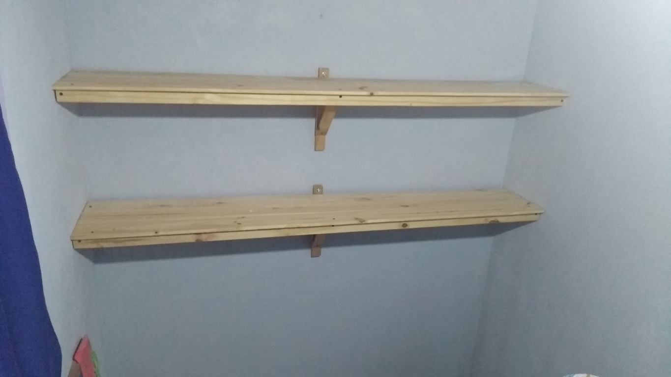 Wall-mounted shelves