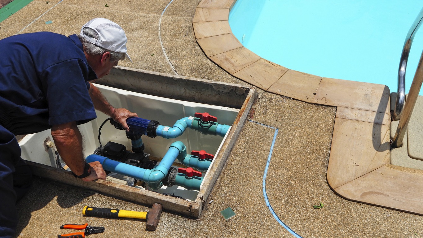 Swimming pool equipment maintenance