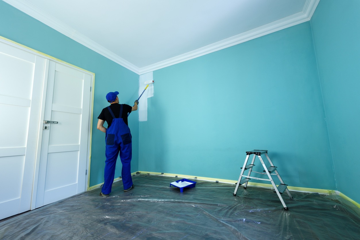 painter painting interior room