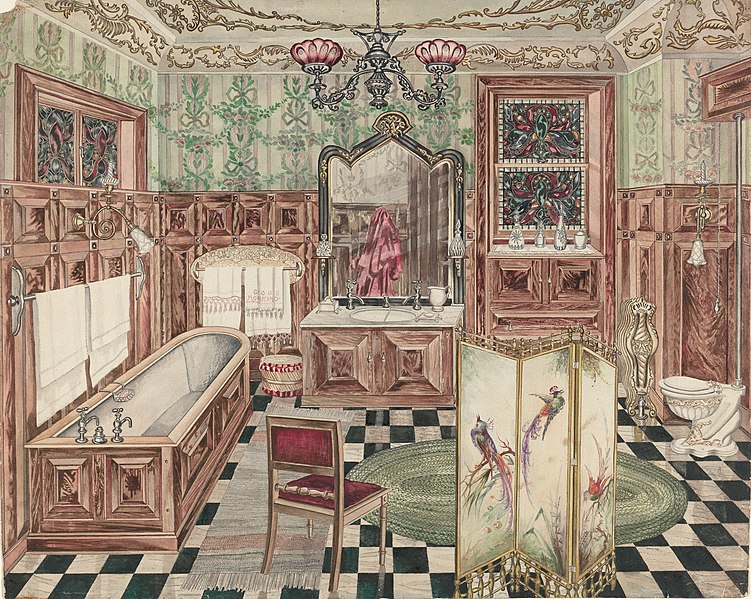 Perkins Harnly, Bathroom
