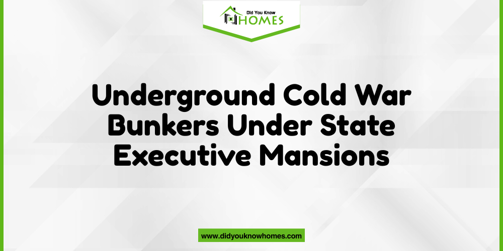 Underground Cold War Bunkers Under State Executive Mansions